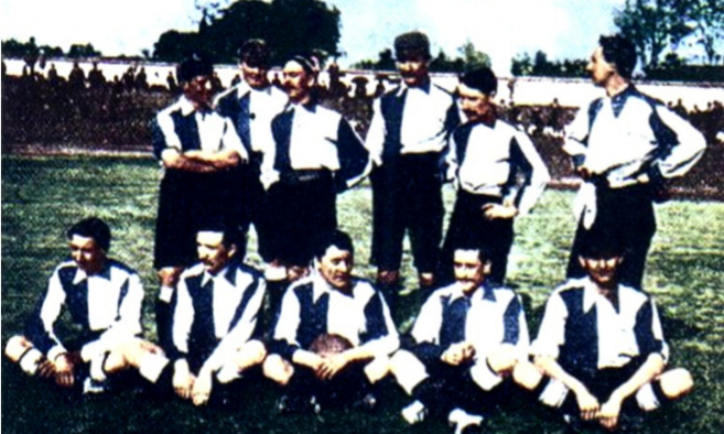 Una de las primeras alineaciones del Club Athletic de Madrid.