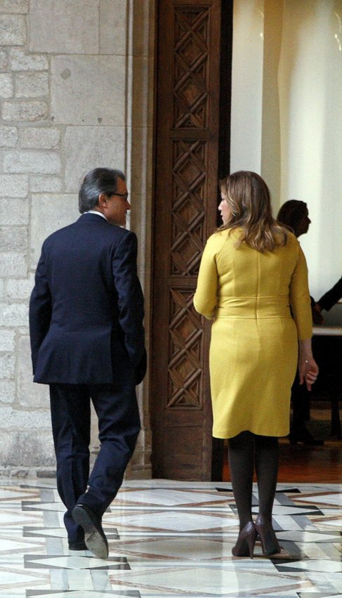 Susana Daz y Artur Mas en el Palau de la Generalitat el 3 de...