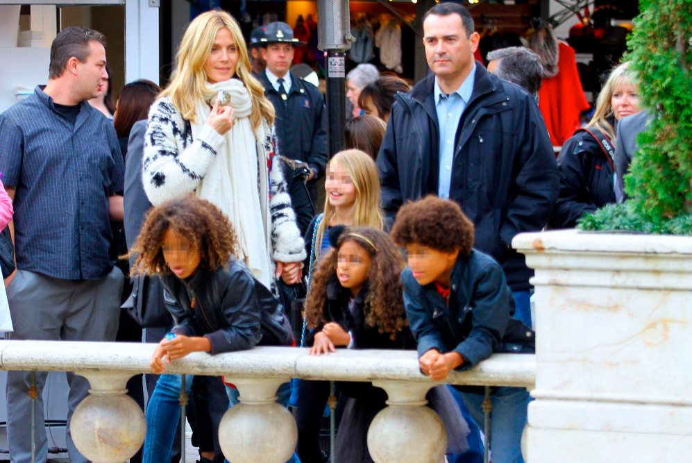 La modelo Heidi Klum con sus hijos Leni, Henry, Johan y Lou en  el...