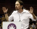 Primer acto de Pablo Iglesias de Podemos en Barcelona.