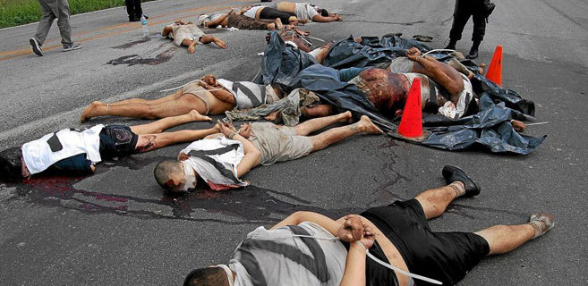 Cadveres de 15 de los inmigrantes asesinados en 2010 en San Fernando