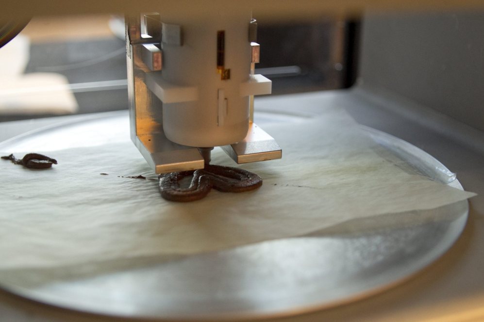 La impresora 3D de comida Foodini, en su presentacin en ESADE.