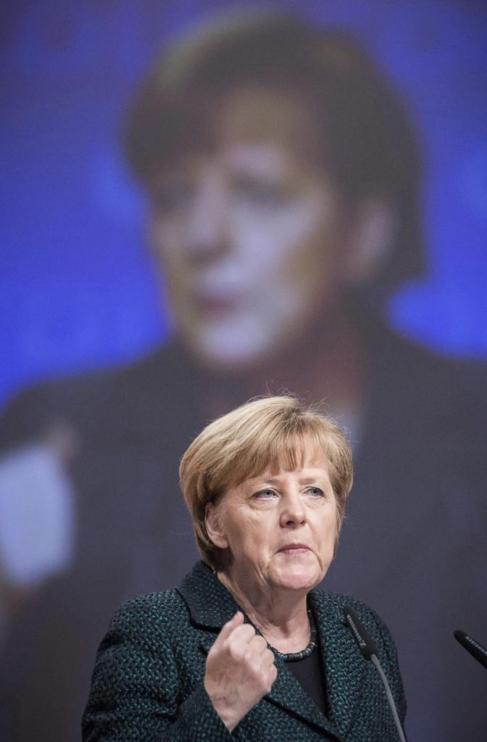 Angela Merkel en un congreso de su partido a principios de diciembre.