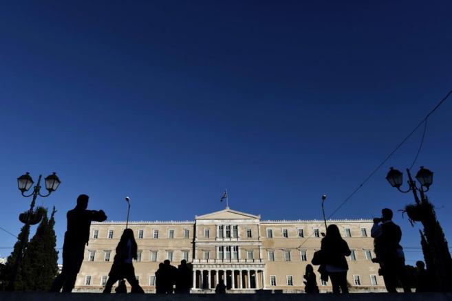 Imagen del parlamento griego, en la céntrica plaza Sintagma de...