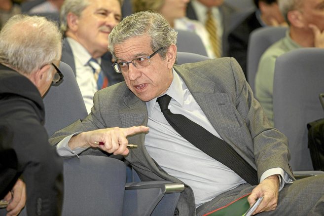 El presidente de Unicaja, Braulio Medel, en un acto universitario, en...