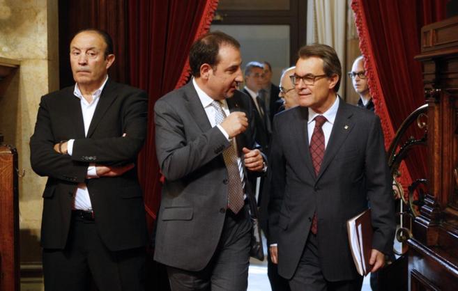 El president Artur Mas y el conseller de Interior Ramn Espadaler en...