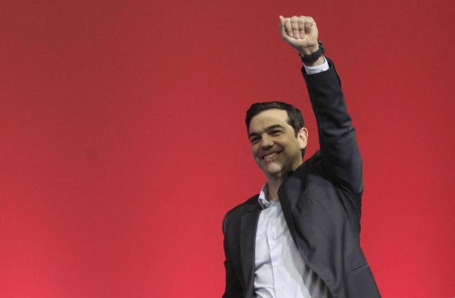 Alexis Tsipras, ayer, en Atenas, durante la presentacin de la...
