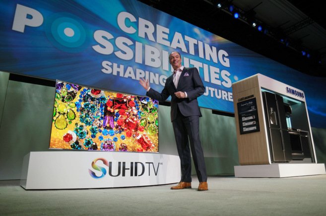 Imagen de una presentación de Samsung en el CES 2015.