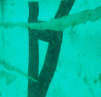 Imagen submarina de los restos hallados del avin.