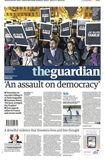 El ingls The Guardian ttula con 'Asalto a la democracia' y muestra...