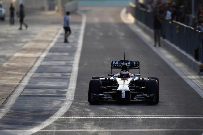Jenson Button, durante los pasados tests de Abu Dhabi.
