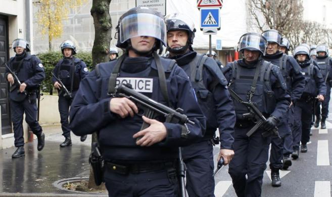 Despliegue policial en la zona de Porte de Vincennes, en el Este de...