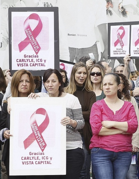 Manifestacin de los empleados de Orizonia en Palma en 2013.