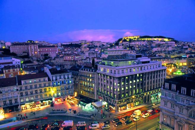 Vista del barrio de Baixa, en el centro de Lisboa