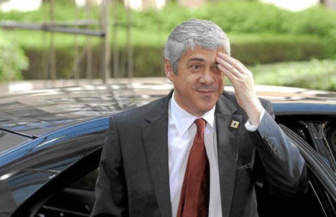 El ex primer ministro de Portugal, Jos Scrates, a su llegada a una...
