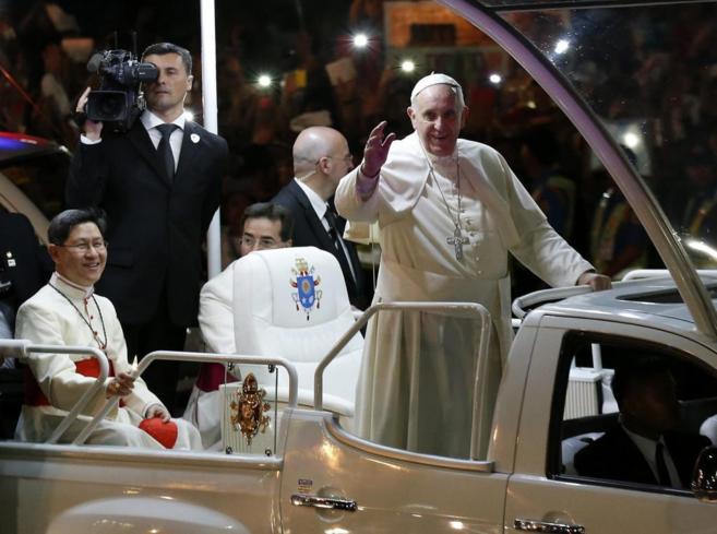 El Papa Francisco este jueves durante su visita a Manila (Filipinas)