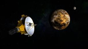 Recreacin de la nave 'New Horizons' llegando a Plutn
