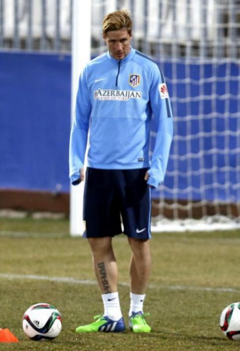 Fernando Torres, durante un entrenamiento.