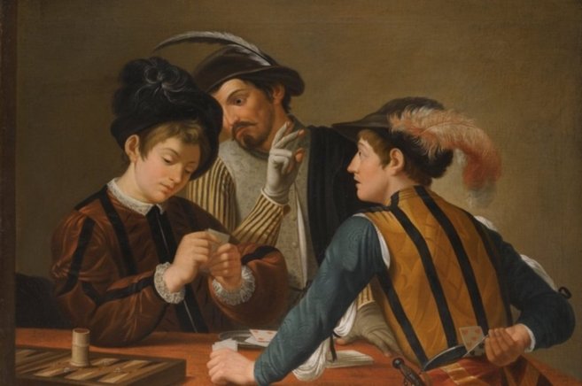 'Los fulleros', la obra atribuida a Caravaggio.