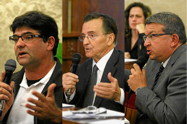 Miguel ngel Pavn (EU), Miguel Ull (PSPV-PSOE) y Fernando Llopis...