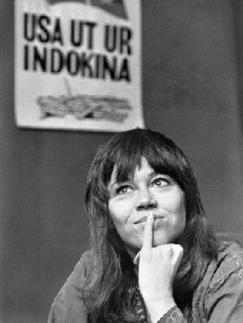 La intérprete neoyorquina, en 1972 durante un acto de protesta contra...