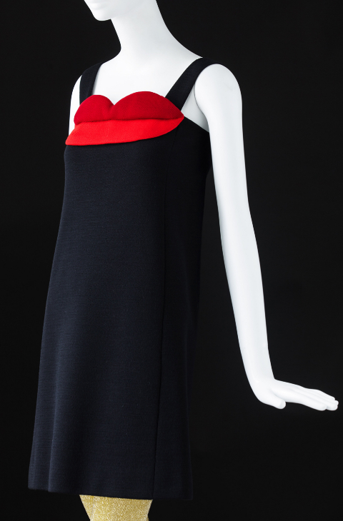 Vestido de coctel, Otoo-Invierno 1966, inspirado en el Pop Art.