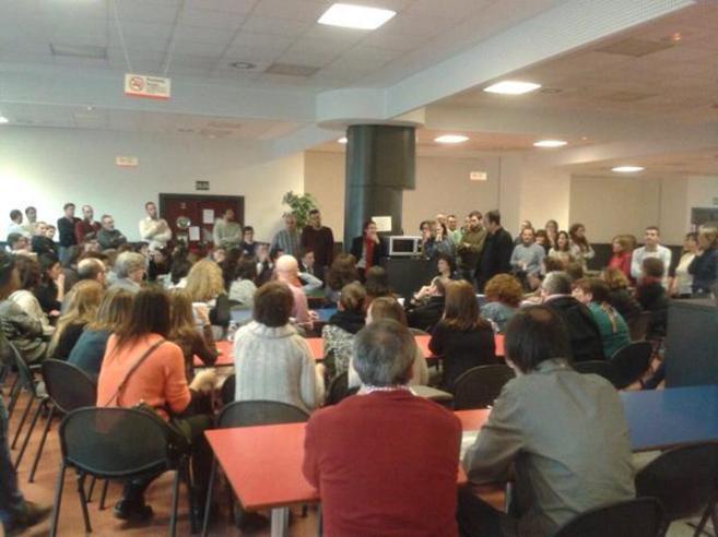 La asamblea de periodistas de TVE celebrada en Torrespaa.
