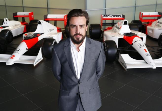 Fernando Alonso, en su presentacin con McLaren.