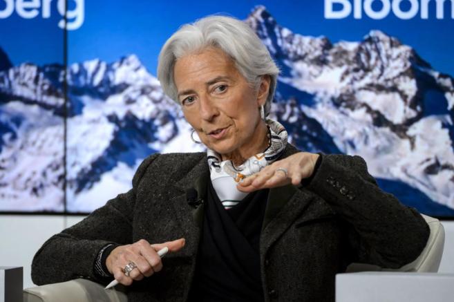 La directora gerente del FMI, Christine Lagarde en el Foro de Davos
