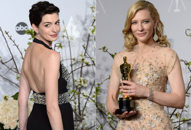 Anne Hathaway (izq.) y Cate Blanchett (dcha.), dos actrices que ya han...