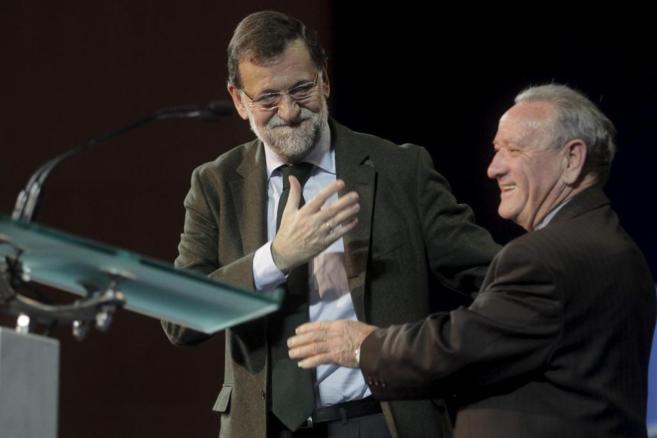 Mariano Rajoy, en la Convencin Nacional del Partido Popular, con el...