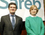 Jaime Echegoyen y Beln Romana, en una rueda de prensa en Madrid.