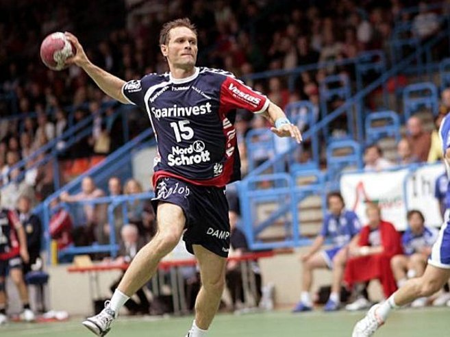Lars Christiansen, durante un partido con la seleccin danesa.