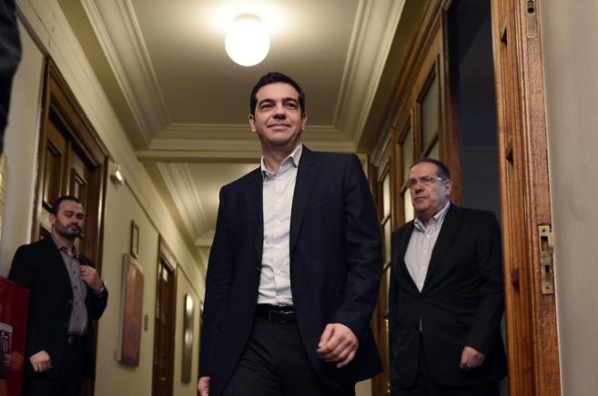 El primer ministro griego, Alexis Tsipras, en el parlamento de Atenas.