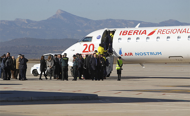 En el primer vuelo que tom aire desde el aeropuerto de Castelln,...