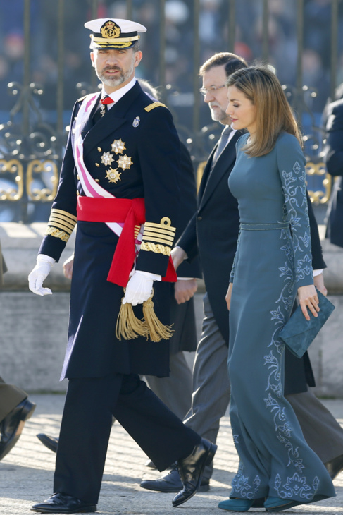 El Rey Felipe, vestido de almirante de la Armada el da de la Pascua...
