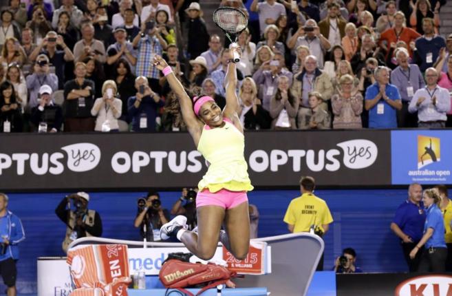 Serena Williams, tras conquistar su sexto Open de Australia.