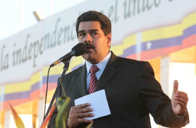 El presidente de Venezuela, Nicols Maduro, durante un discurso el...