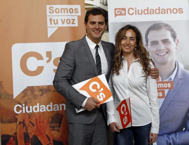 Albert Rivera y Carolina Punset, en Valencia.
