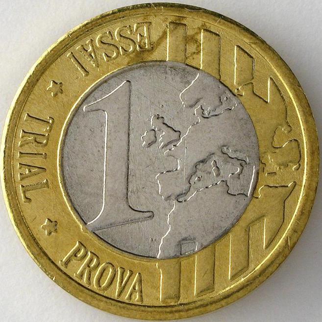 Moneda de un euro cataln con el aviso de que no es de curso legal...