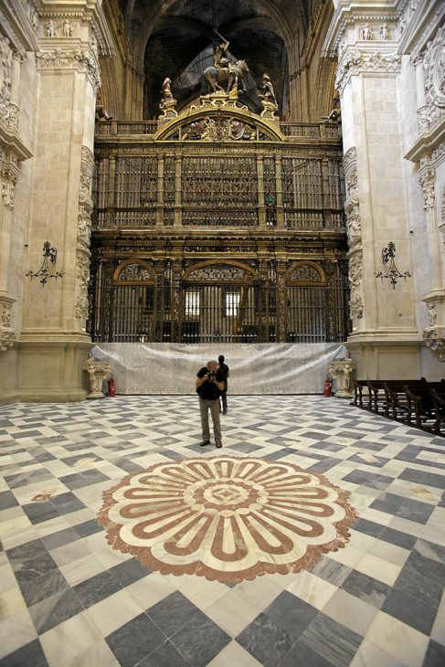 Solera de la capilla real en junio de 2012, tras su restauracin.