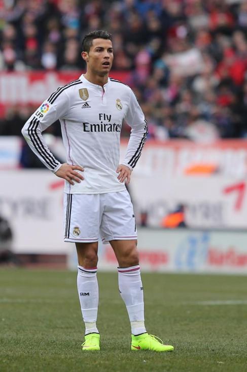 Cristiano Ronaldo, en un momento del partido en el Caldern.