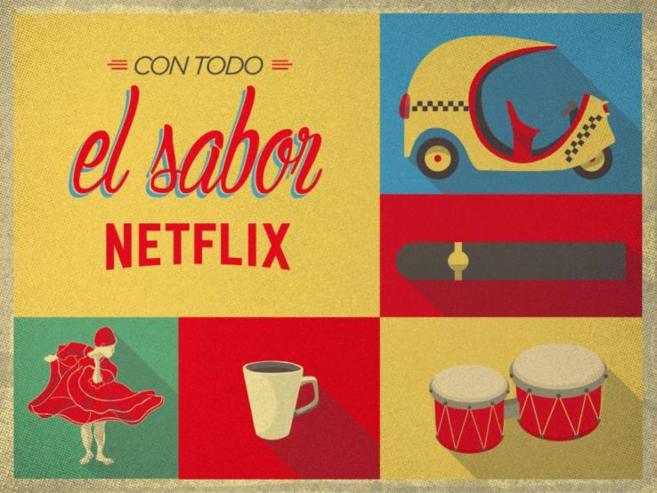 La imagen publicitaria que Netflix ha creado para su servicio en Cuba