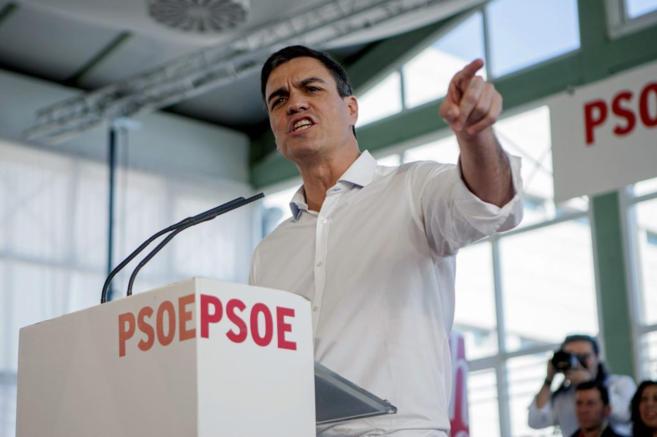 Pedro Snchez, en un acto pblico del PSOE.
