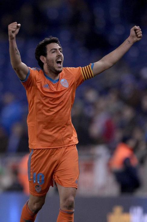 Parejo celebra el gol marcado ante el Espanyol el domingo.