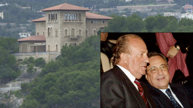 Imagen de Marivent, en Mallorca, y del rey Juan Carlos, junto a...