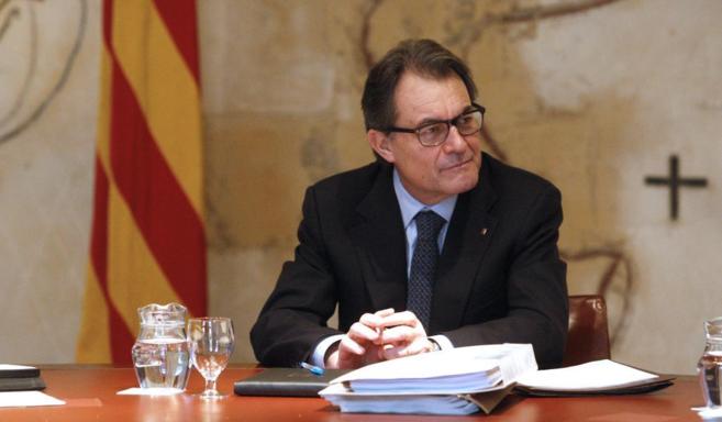 El president de la Generalitat, Artur Mas, durante la reunin del...