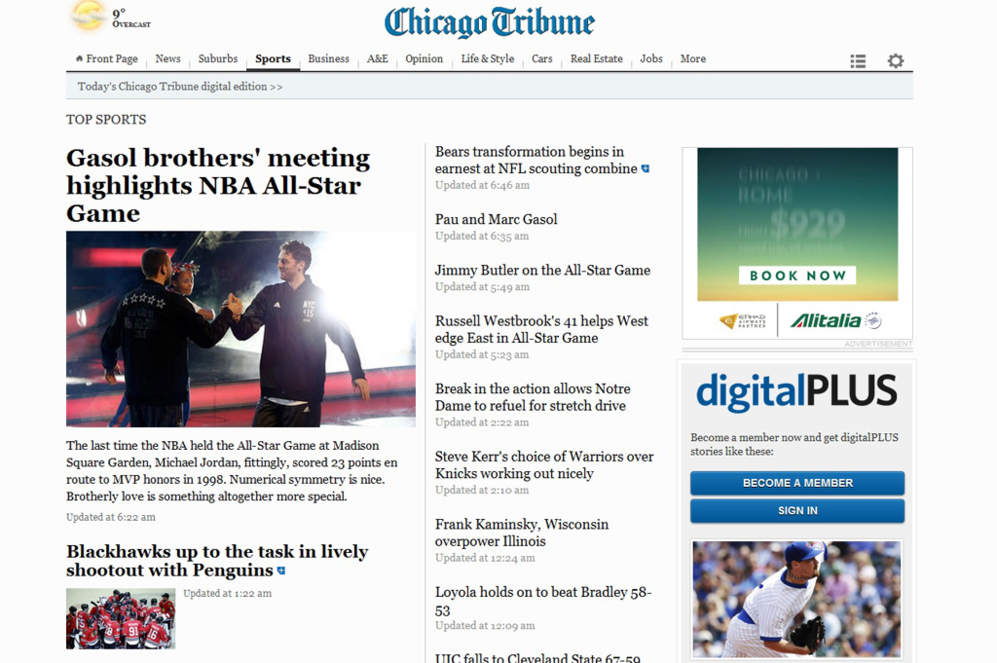 Chicago Tribune destaca el 'encuentro entre los hermanos Gasol' en el...
