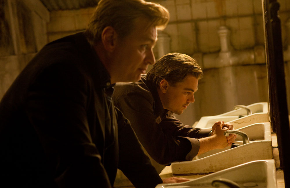 Christopher Nolan y el protagonista de Origen, Leonardo DiCaprio, en...
