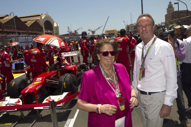 Rita Barber y Alberto Fabra, en la parrilla de salida del Gran...